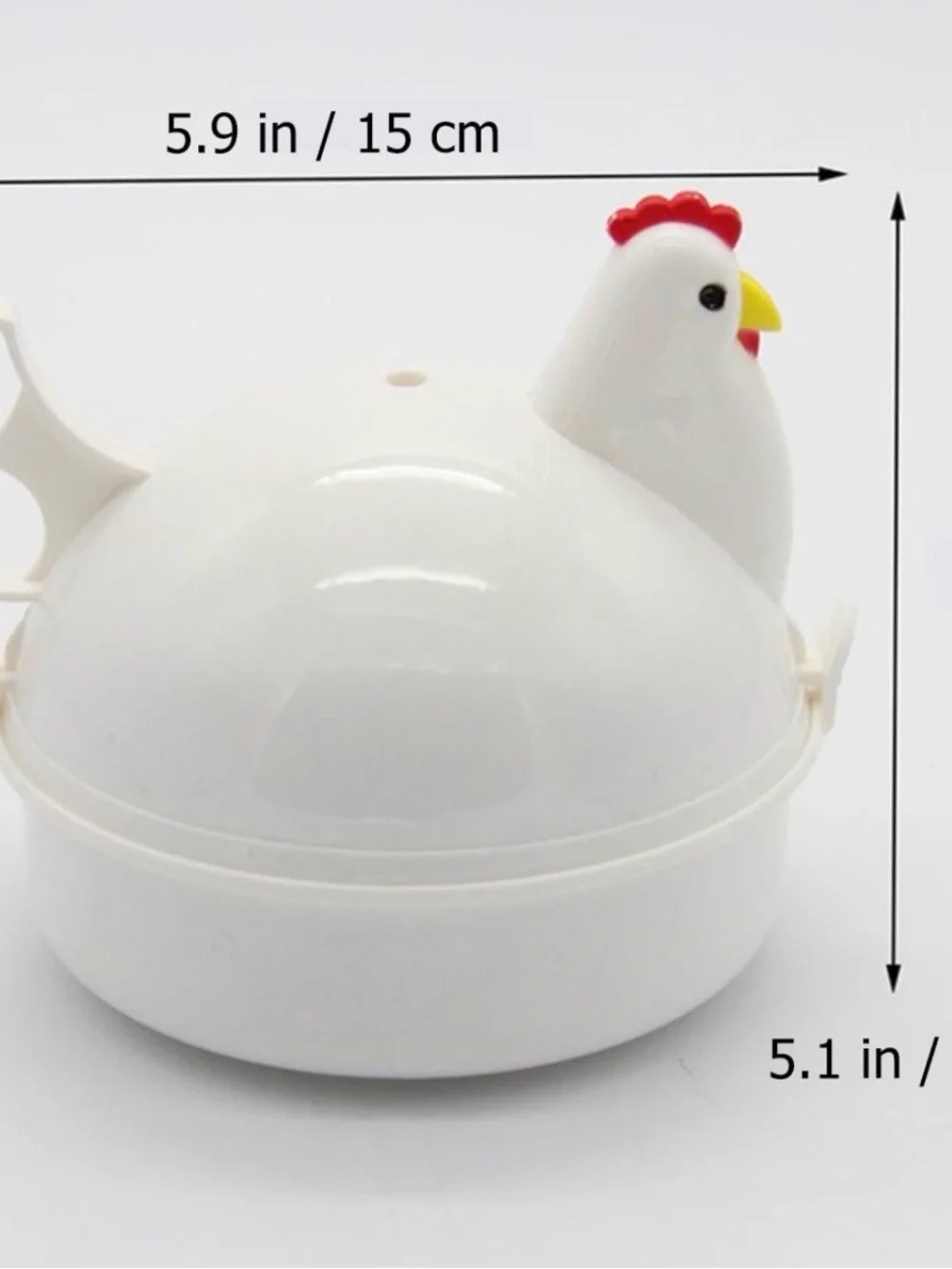 Chicken Shape Microwave Egg Cooker 4 Eggs Capacity Boiler Steamer Poacher Simple